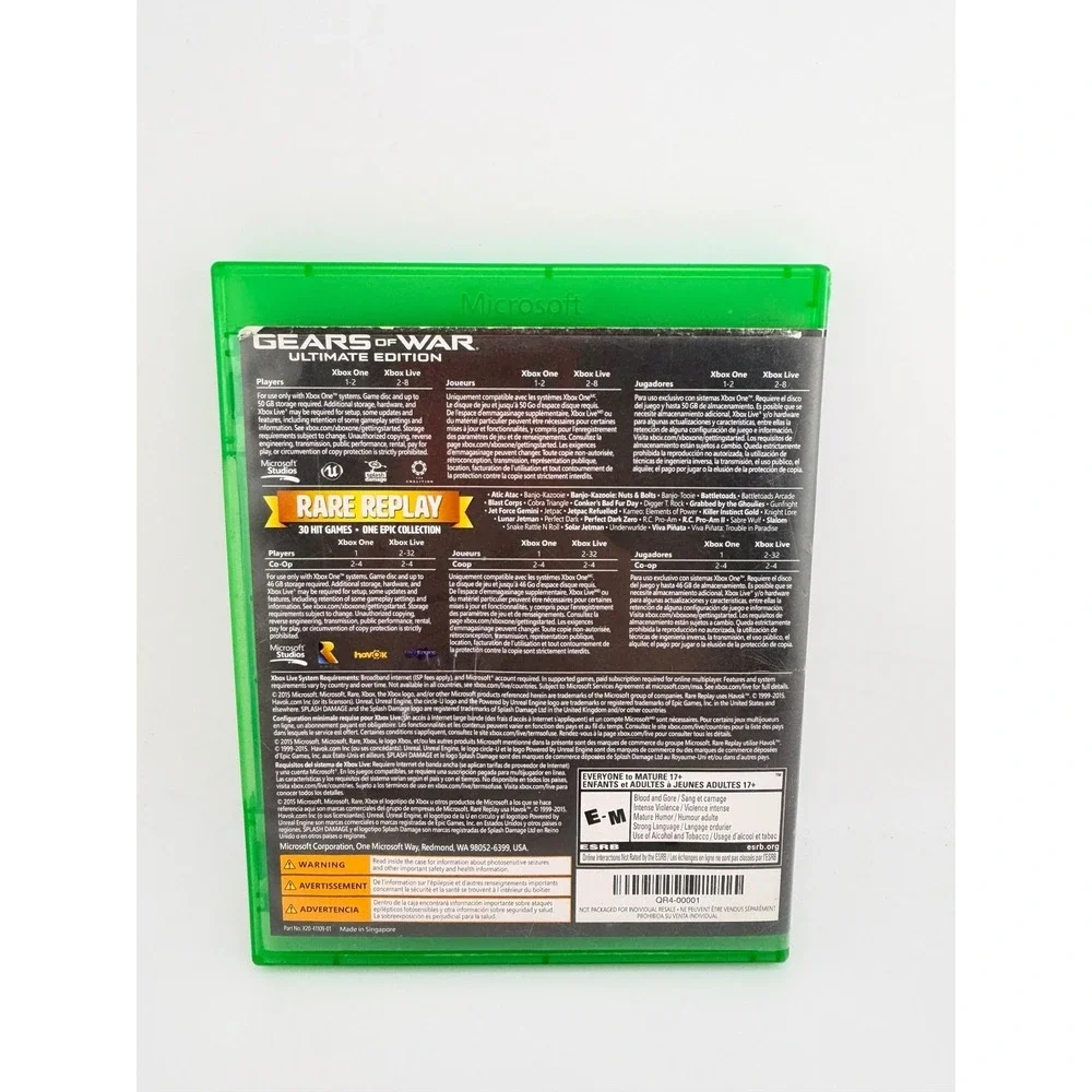 Gears of War Ultimate Edition & Rare Replay Xbox One 2-Disc Bundle Microsoft